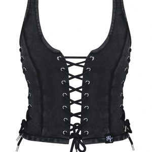 Hidden Cult Lace Up Top